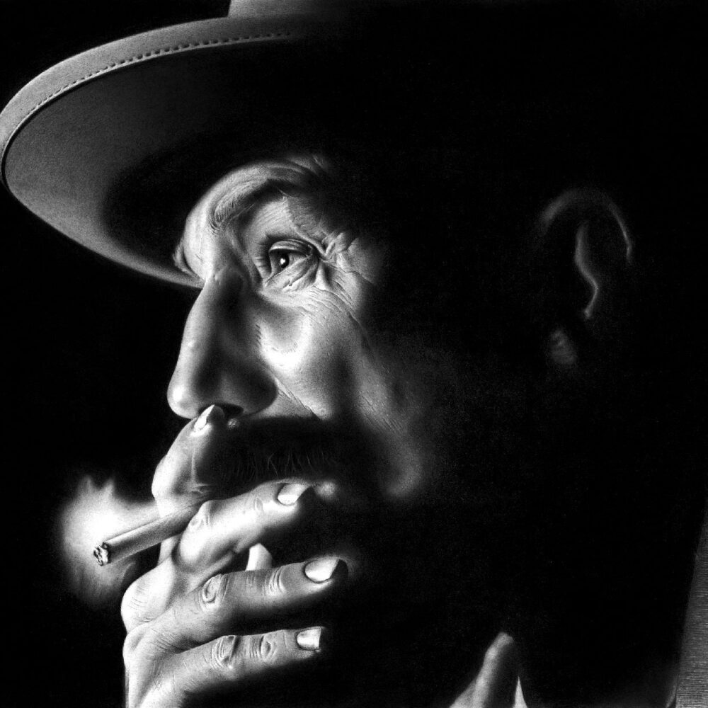 Daniel, graphite drawing by hyperrealist artist Robert Leone, 2015. Available as original and limited edition fine art print.